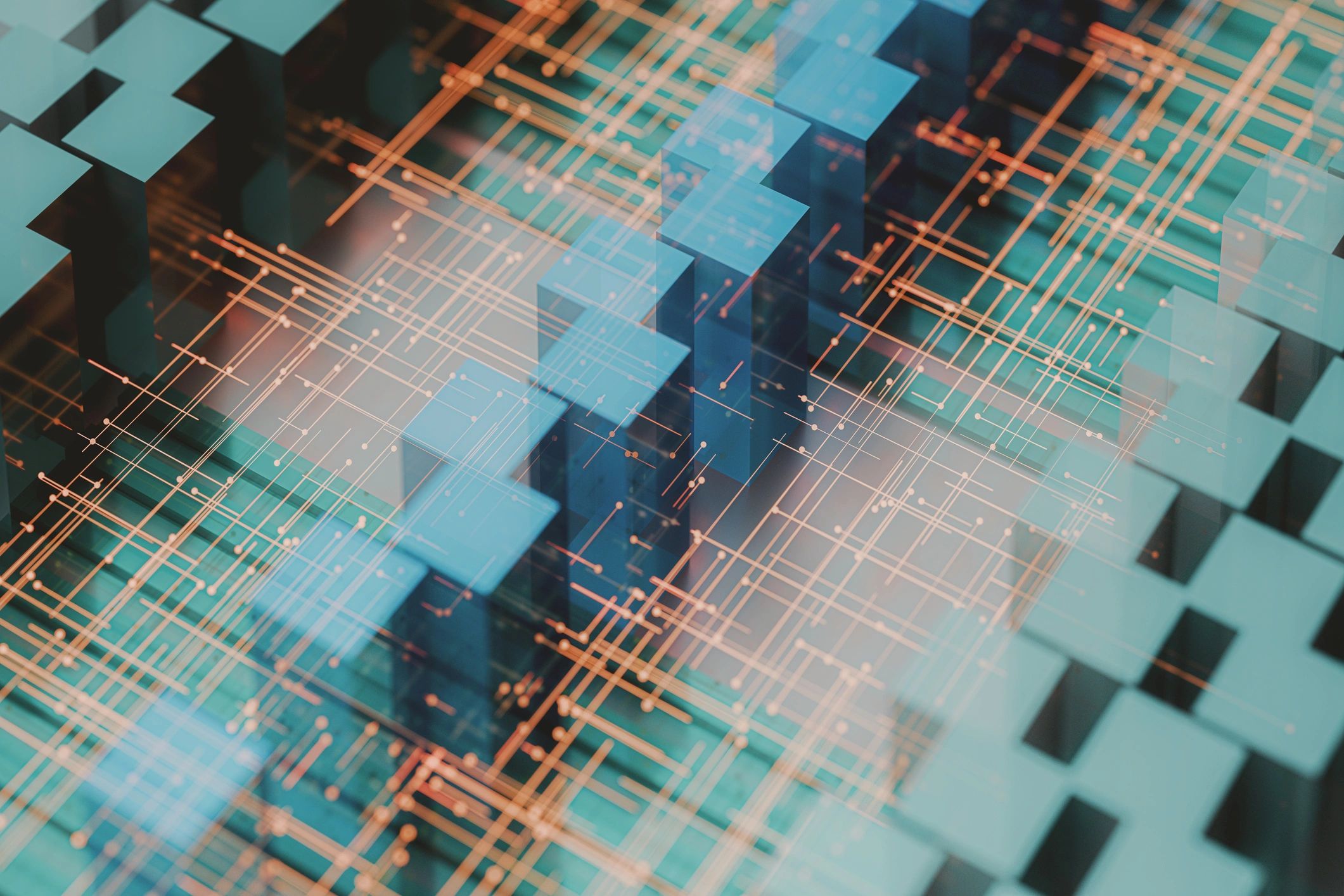 Abstract geometric shapes representing data security
